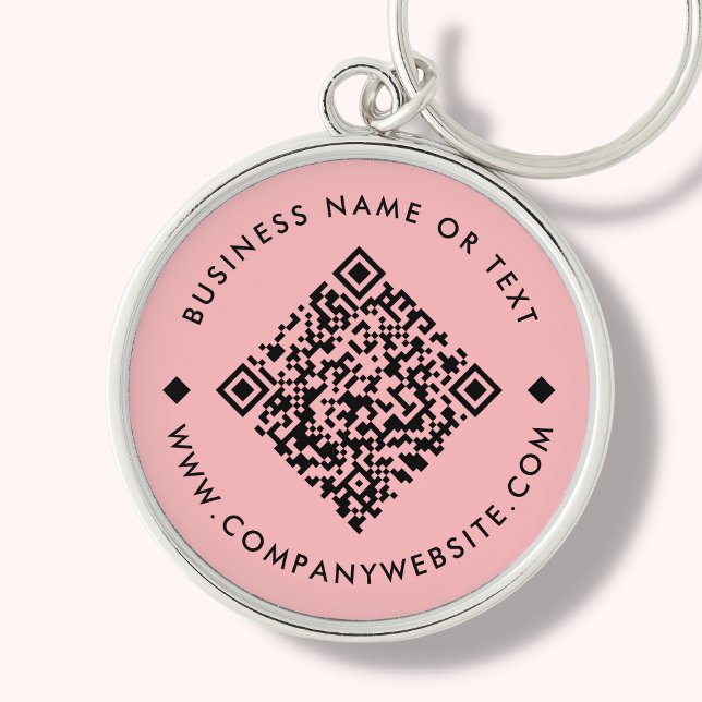 Coral | Business Custom QR Code Keychain (Creator Uploaded)