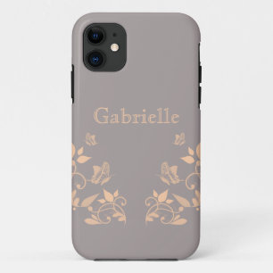 Coral Butterfly Floral BT iPhone 5 Case