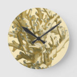 Coral by the Sea Round Clock