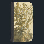 Coral by the Sea Phone Wallet<br><div class="desc">Get this modern piece of artwork today with cream colored background. This piece of art contains a silhouette,  translucent coral that is very sharp and vivid. It's a contemporary art piece that will be perfect for any type of nautical theme you are trying to go for.</div>