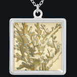 Coral by the Sea Silver Plated Necklace<br><div class="desc">Get this modern piece of artwork today with cream colored background. This piece of art contains a silhouette,  translucent coral that is very sharp and vivid. It's a contemporary art piece that will be perfect for any type of nautical theme you are trying to go for.</div>