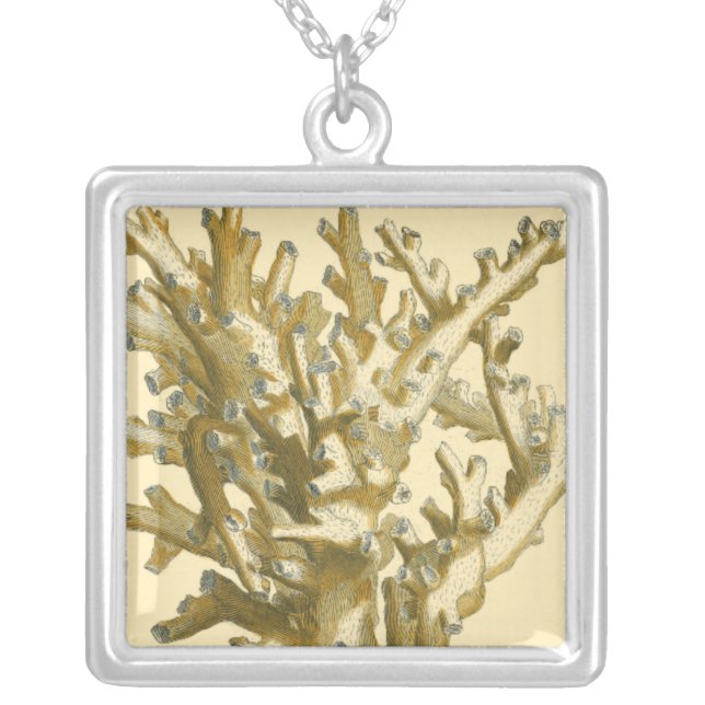 Coral by the Sea Silver Plated Necklace (Front)