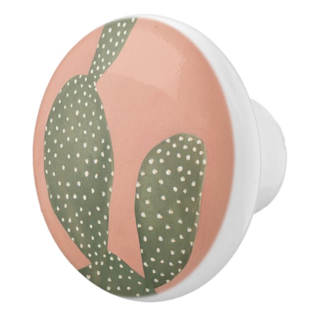 Coral Cacti Ceramic Knob (Right)