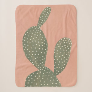Coral Cacti Sherpa Blanket