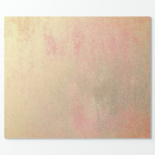 Coral Candy Champaign Sepia Foxier Gold Abstract Wrapping Paper