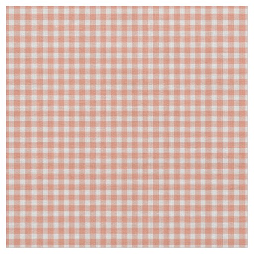 Coral Checkered Pattern Fabric