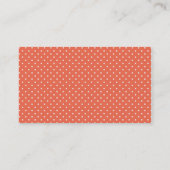 Coral Chevron and Polka Dot Business Card (Back)