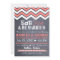 Coral Chevron Rehearsal Invitation