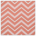 Coral Chevron Upholstery Fabric