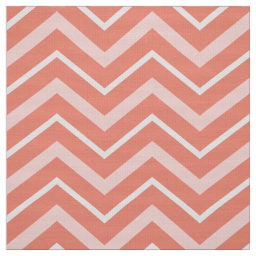 Coral Chevron Upholstery Fabric