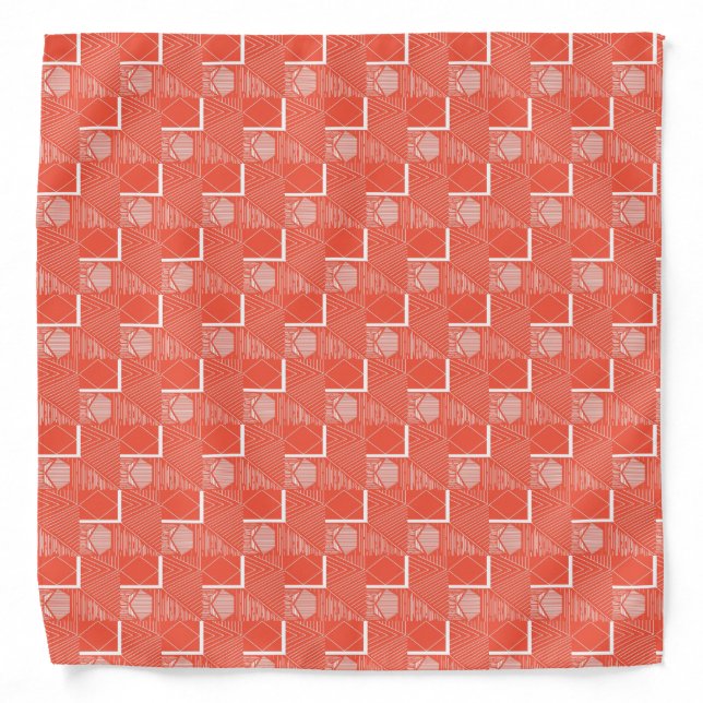 Coral Chic Mod Design - Copyright 2019 - Complete Bandana (Front)