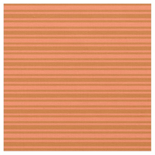 Coral & Chocolate Lines/Stripes Pattern Fabric