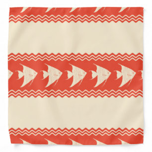 Coral Coastal Angelfish Stripes Bandana