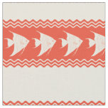 Coral Coastal Angelfish Stripes Fabric