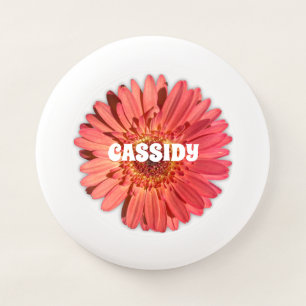 Coral Colored Gerbera Daisy Photo Personalized Wham-O Frisbee