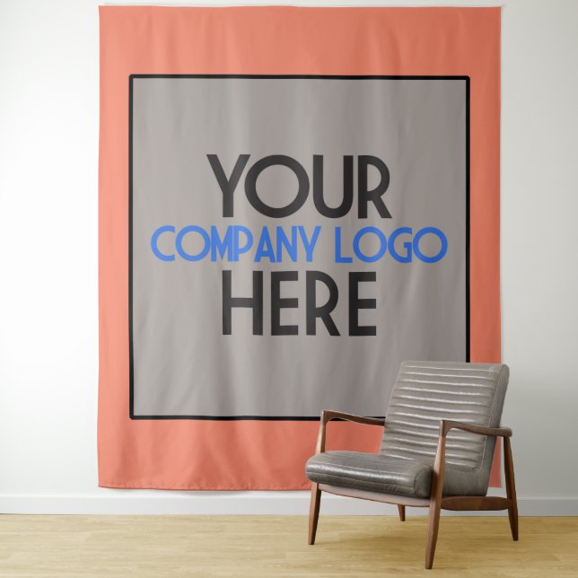 Coral Company Business Trade Show Logo Backdrop (In Situ)