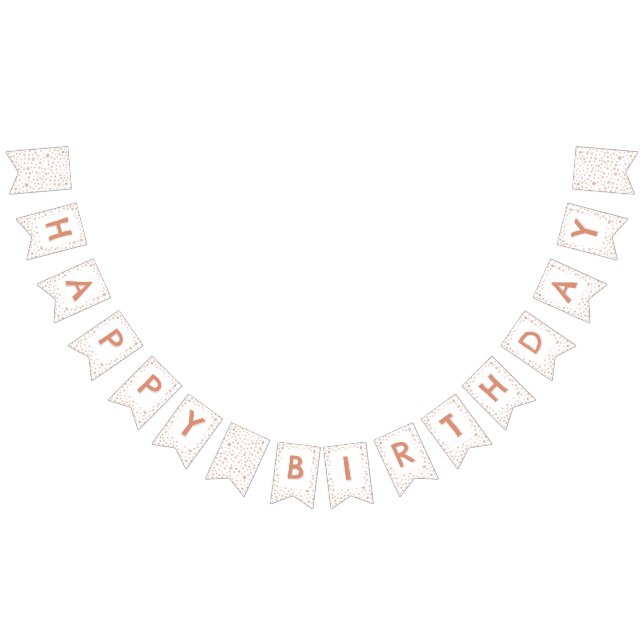 Coral Confetti Watercolor Dots Bunting Flag (All)