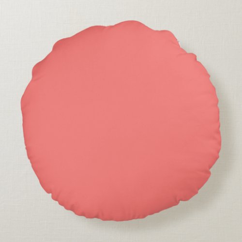 Coral coral round pillow
