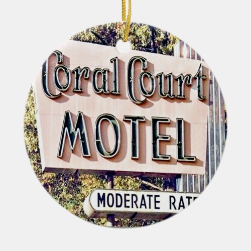 Coral Court Motel St Louis Christmas Ornament Ceramic Ornament