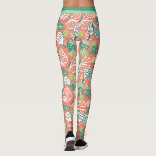 Coral Court Rally   Leggings