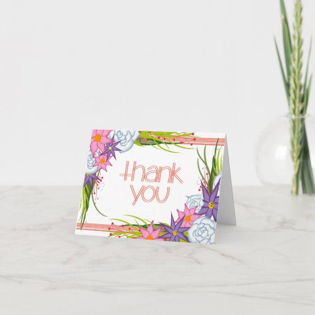 Coral Crush Thank You Very Much Card (Front)