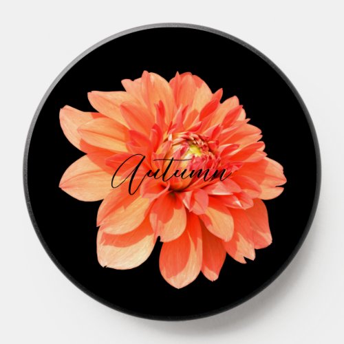 Coral Dahlia Flower Phone Grips PopSocket