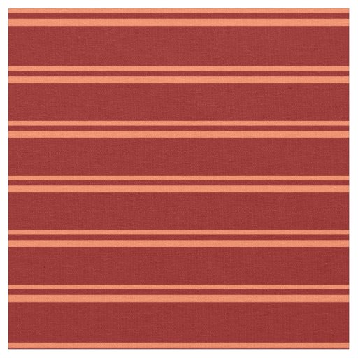 Coral & Dark Red Striped/Lined Pattern Fabric