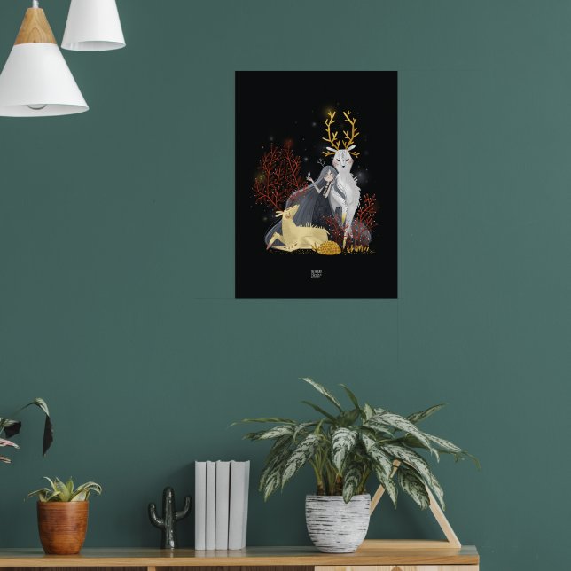 CORAL DEER by Alexandra Dikaia Poster (Living Room 1)