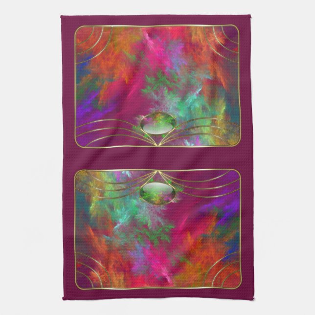 Coral Depths Kitchen Towel (Vertical)