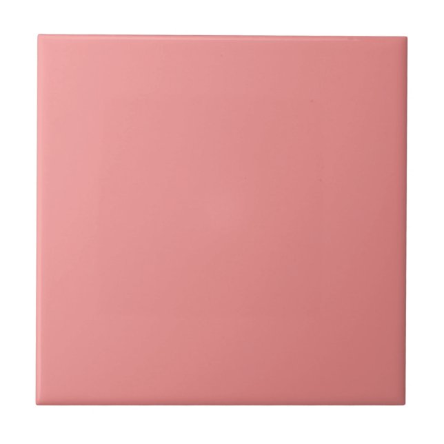 Coral Dish Square Kitchen and Bathroom Ceramic Tile (Front)