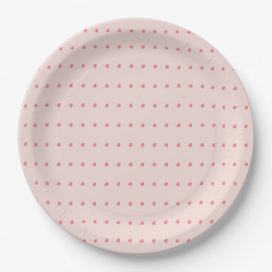 Coral Dots Paper Plates 9"