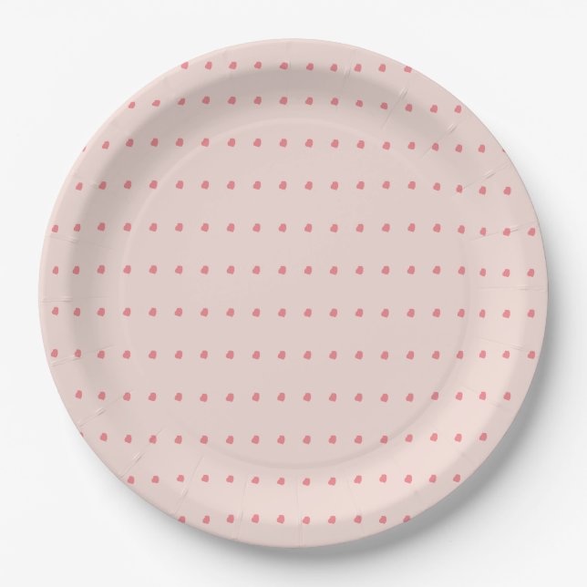 Coral Dots Paper Plates 9" (Front)