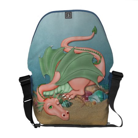 Coral Dragon Ocean Fantasy Messenger Bag