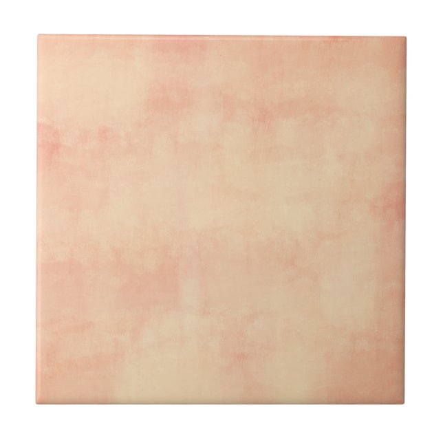 Coral Earthy Pastel Tones Ceramic Tile (Front)