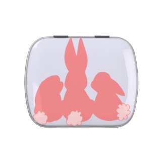 Coral Easter Bunnies Jelly Belly™ Candy Tin