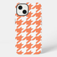 Coral Elegant Houndstooth