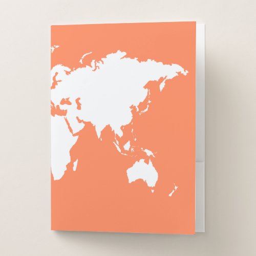 Coral Elegant World Pocket Folder