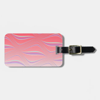 Coral Eye Catching Swirls Luggage Tag