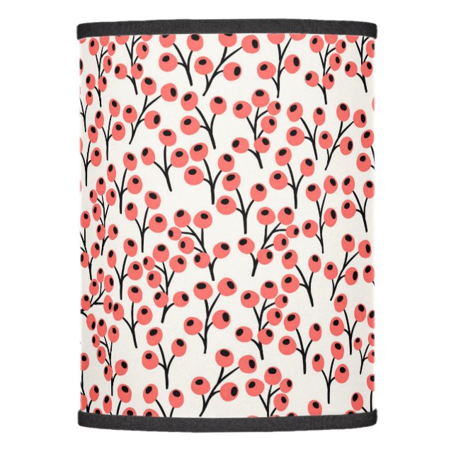 Coral Floral Botanical Lamp Shade (Front)