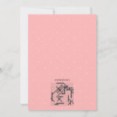 Coral Floral Bridal Shower Word Search Game Card (Back)