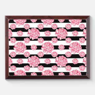 Coral Floral Tie Award Plaque