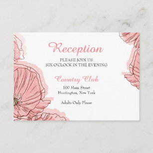 Adults Only Wedding Reception Enclosure Cards Zazzle