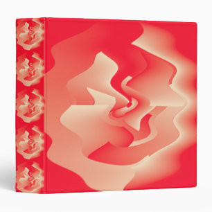 coral flower 3 ring binder