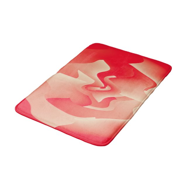 coral flower bath mat (Angled)