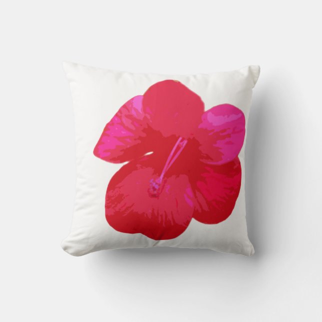 Coral flower throw pillow (Front)