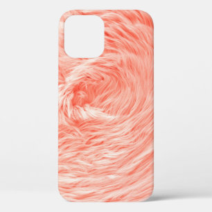 Coral Fluffy Fur: 2019 Trend. iPhone 12 Case