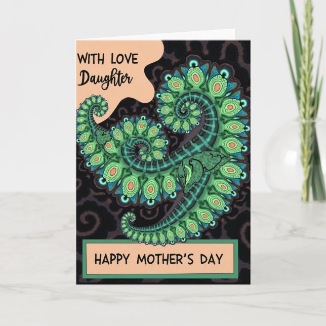 Coral Fractal Mothers Day Card (Front)