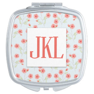 Coral Fruit Square Compact Mirror