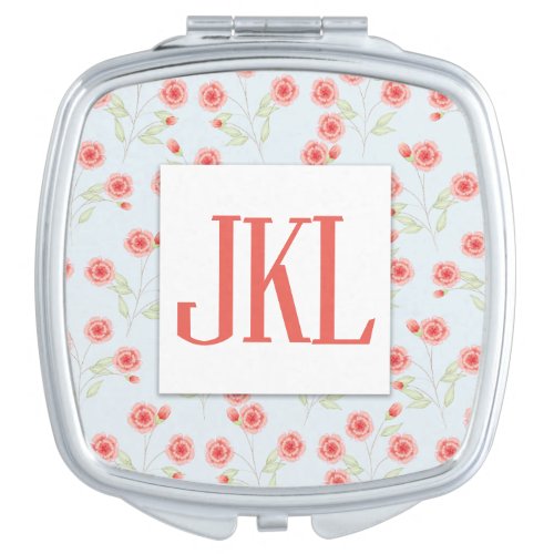 Coral Fruit Square Compact Mirror