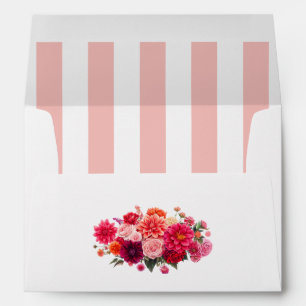 Coral, Fuchsia, and Tangerine Floral Envelope